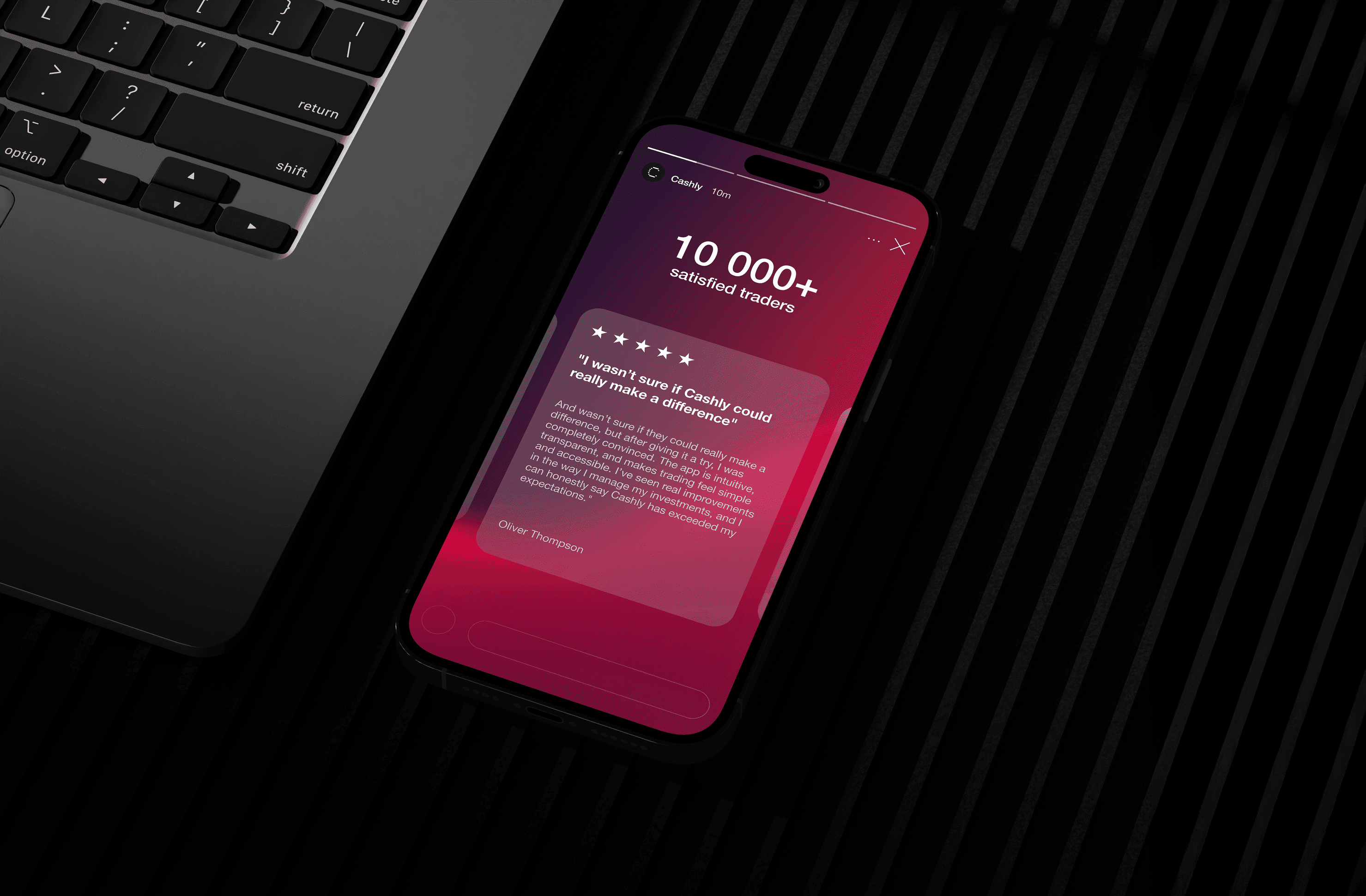 Cashly, konceptuální trading společnost - náhled projektu tvorby webu BrandLabs Praha