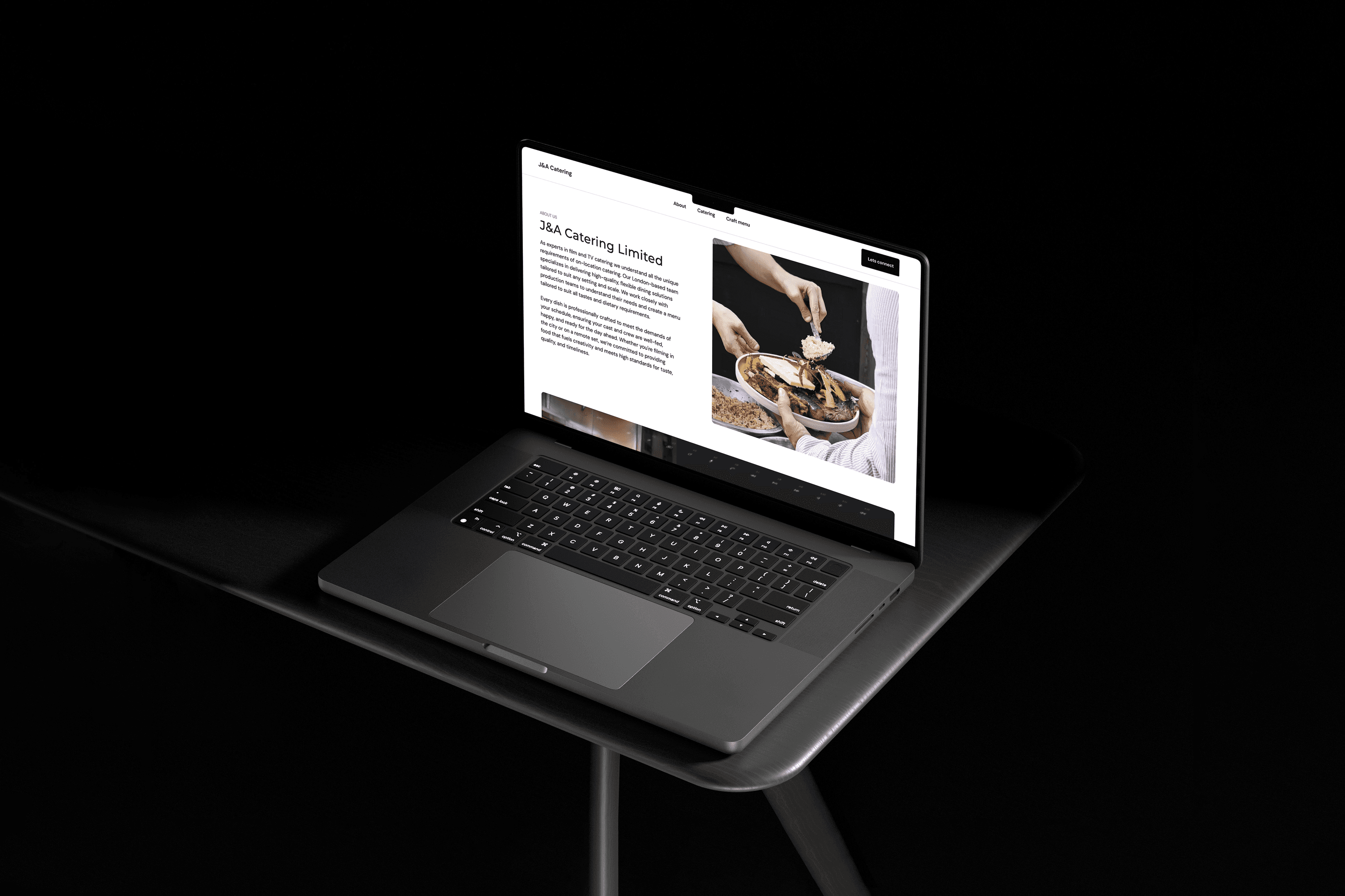 JA Catering, London - náhled projektu tvorby webu BrandLabs Praha